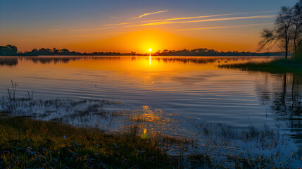 Obraz premium Heart-stirring Symphony of Dawn: The Purity and Perfection of Tomorrow's Sunrise