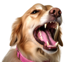 a dog with its mouth open