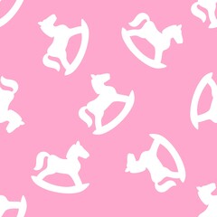 Christmas animals seamless horse pattern for wrapping paper and fabrics