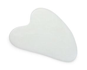 One gua sha tool isolated on white, top view