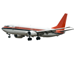 a white and red airplane