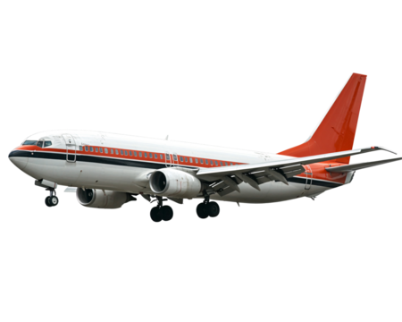 a white and red airplane