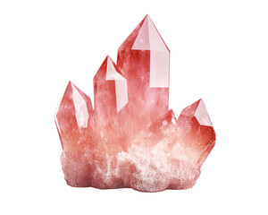 a red crystal on a white background