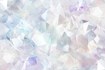 Crystalline quartz texture, translucent with sparkling facets in white and light pastel shades