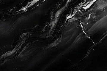Obraz premium Smooth onyx stone texture, deep black with subtle white streaks and polished shine for elegance