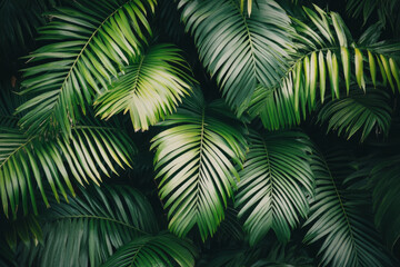 Lush fern leaf texture with soft green fronds layered intricately, creating a dense and vibrant pattern