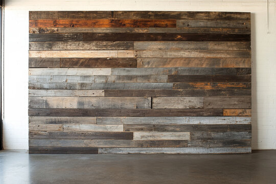 A large wooden backdrop made of reclaimed wood, with an industrial, raw aesthetic perfect for creative and artistic photography.