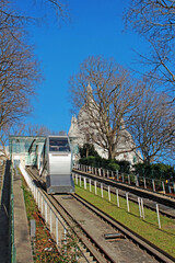 Naklejka premium Paris, funiculaire de Montmartre