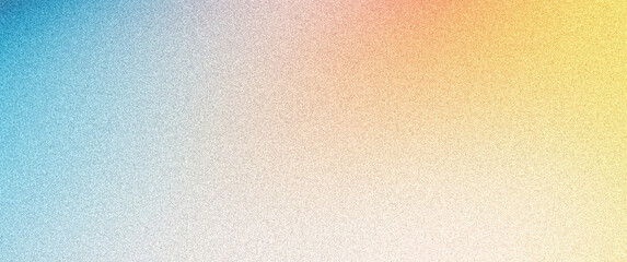 Fototapeta premium Blue yellow orange grainy gradient background, abstract noise texture banner poster header backdrop design