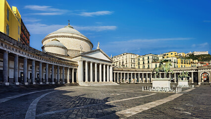 Piazza del Plebiscito in Naples, Italy