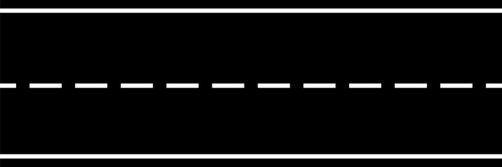 black white Roadway with lane markings seamless