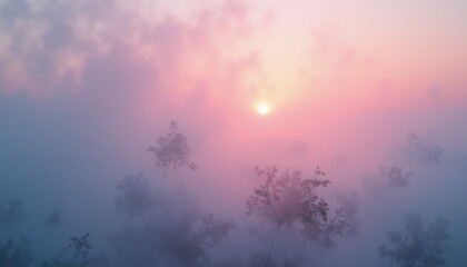 Naklejka premium Soft dusty textures overlay an abstract gradient, evoking the peace of twilight’s fading hues.