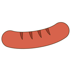 sausage vector icon on a white background