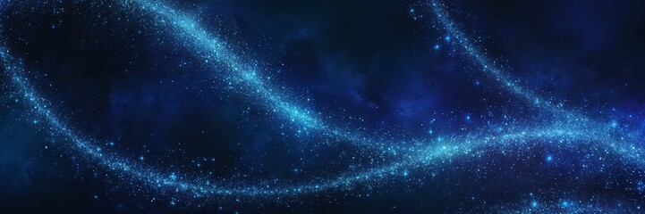 Obraz premium Flowing blue cosmic energies create a mesmerizing abstract scene.