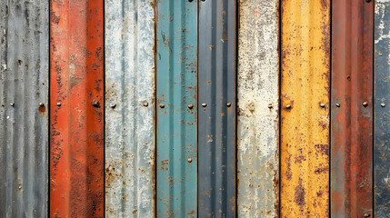 Rustic Corrugated Metal Texture Background