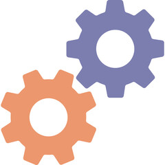 Colorful Gear Icon Design for Technology and Engineering Projects
