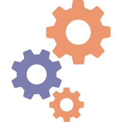Colorful Gear Icon Design for Technology and Engineering Projects