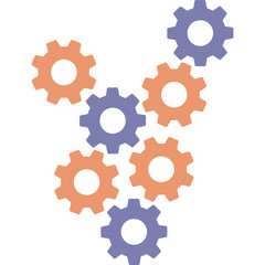 Colorful Gear Icon Design for Technology and Engineering Projects