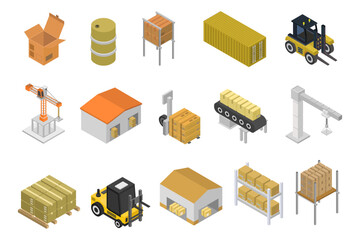 Logistics elements isometric