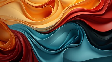 A vibrant abstract wallpaper featuring dynamic shapes and textures in a harmonious blend of teal and orange colors, creating a visually striking background.