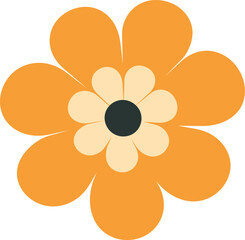 cartoon orange flower