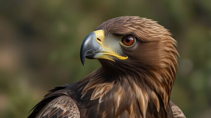 Obraz premium Majestic golden eagle head and shoulders close-up.