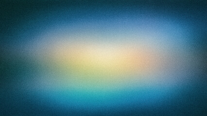 A captivating gradient featuring transitions of deep blue, teal, and soft yellow with a grainy texture, ideal for modern backgrounds and digital art