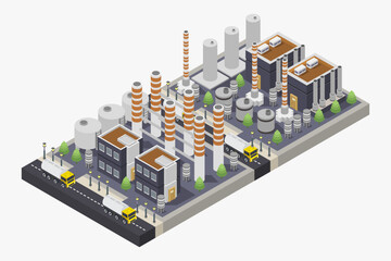 Obraz premium Oil industry isometric