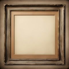 Rectangular wooden frame decorated with a distressed finish