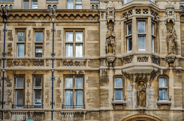 Architecture in the old town of Cambridge, United Kingdom