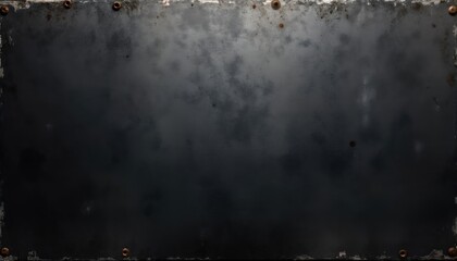 Dark grey distressed metal plate with gradient effect. Stylish and modern design with subtle texture. Suitable for website backgrounds, prints, and other design projects. Luxury aesthetic.