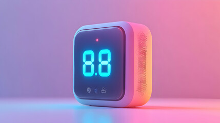 Digital Clock 3D Render Illustration