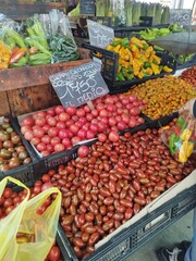 vegetables at the market