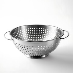 Colander steel selver color kitchen instruments tools more styel transparent or white background  image