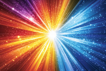 Fototapeta premium Vivid abstract bokeh light rays with shimmering sparkles, soft gradient hues, and glowing atmosphere for festive celebrations and creative design inspirations