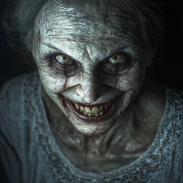 ultra realistic photograph of possessed demonic woman