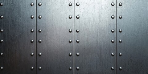Metal panel with rivets industrial setting close-up photography modern design textured surface conceptual art