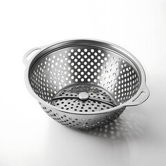 Colander steel selver color kitchen instruments tools more styel transparent or white background  image