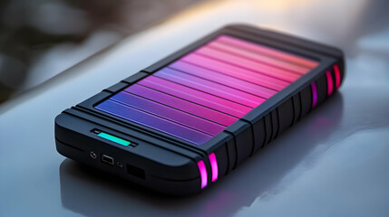 Portable Solar Charger: 3D Product Illustration