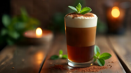 Irish Coffee Cocktail in Elegant Glassware