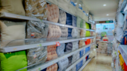 Beautiful defocused background of a housewares store in a mall