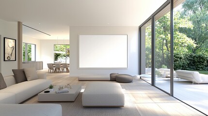 Fototapeta premium Modern Minimalist Living Room Design