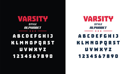 Classic college western font alphabet. Varsity sport font in western style for baseball, football or basketball logo, brand and t-shirt. Athletic department typeface, varsity stylish font alphabet