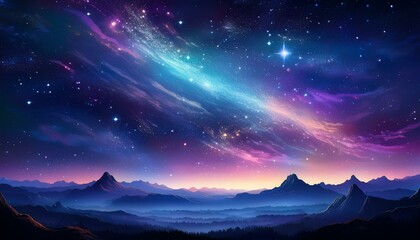 Fototapeta premium Planets dot the sky, each with its own story. 