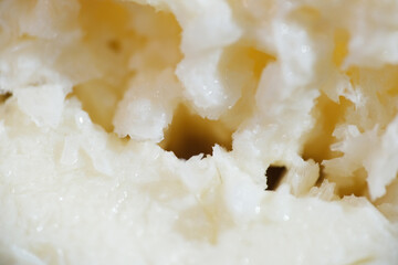 Macro texture of shaved milk or yogurt