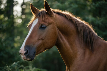 A majestuous and happy horse