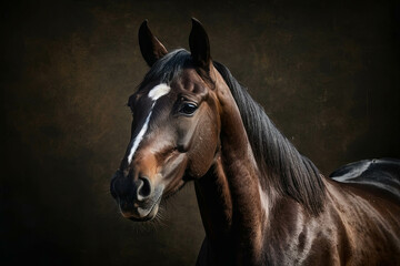 Fototapeta premium A majestuous and happy horse