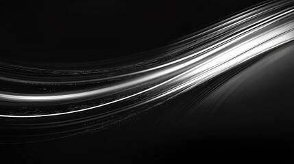 Motion blur effect creates dynamic white streaks across a dark background, emphasizing movement and energy in a minimalist design
