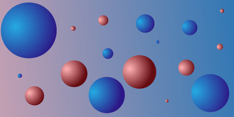 red and blue 3d balloon background