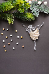 ballerina and nutcracker figurine on christmas tree © Palanga